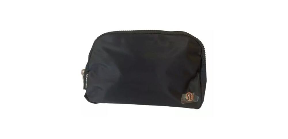 Lululemon Black Everywhere Belt Bag 1L Fanny Pack Crossbody Metal Logo Purse